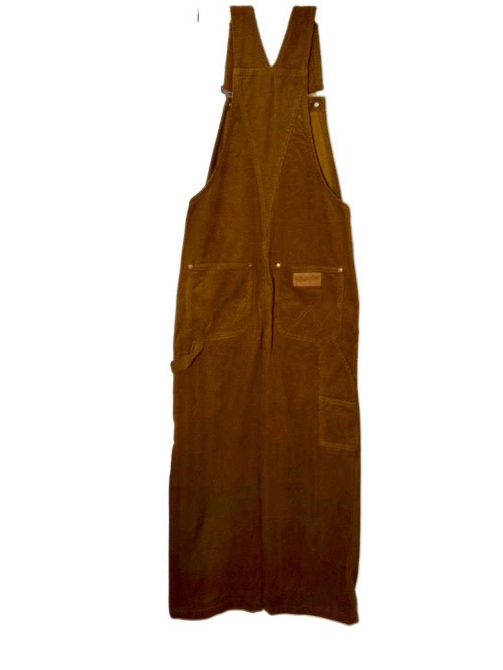 Wrangler Straight Leg Bib Cord Overalls in Warm Brown - Picture 10 of 11
